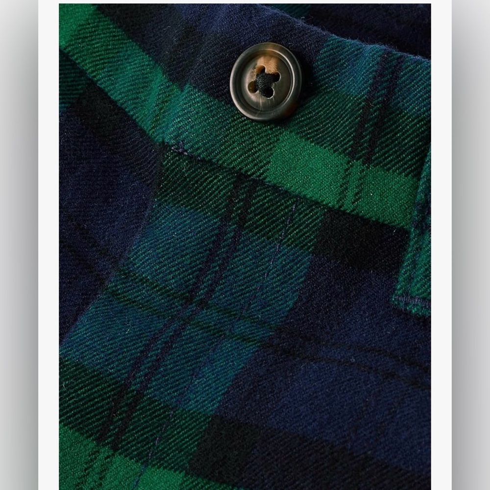 NIB! Gymboree Navy and Green Plaid Noble Forest Pants Trousers - Picture 2 of 6